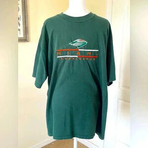 Vintage 1990s Embroidered Logo Miami Hurricanes Shirt Men's XL Tultex Tag